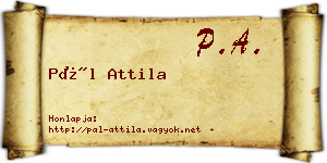 Pál Attila névjegykártya