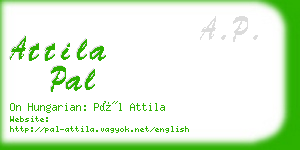 attila pal business card